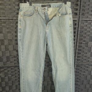 Straight Light Wash Denim Jeans - Light Blue